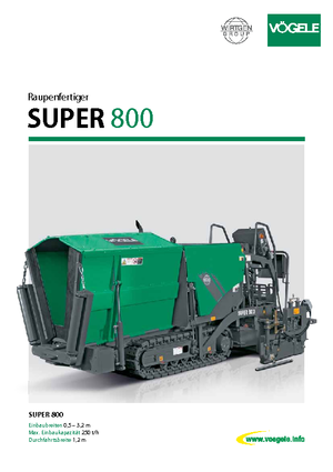ट्रैक्ड एस्फाल्ट पेवर Vögele Super 800