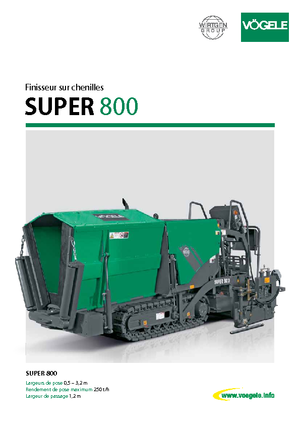 ट्रैक्ड एस्फाल्ट पेवर Vögele Super 800