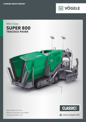 ट्रैक्ड एस्फाल्ट पेवर Vögele Super 800