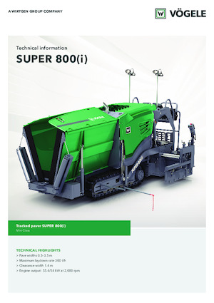 ट्रैक्ड एस्फाल्ट पेवर Vögele Super 800i