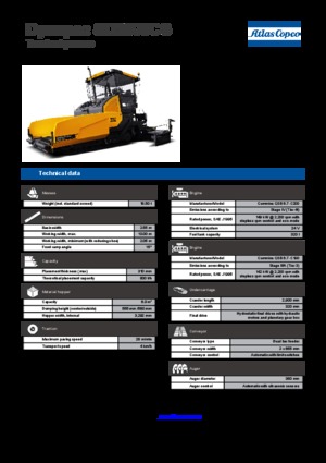ट्रैक्ड एस्फाल्ट पेवर Dynapac SD 2500 CS
