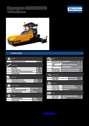 ट्रैक्ड एस्फाल्ट पेवर Dynapac SD 2550 CS