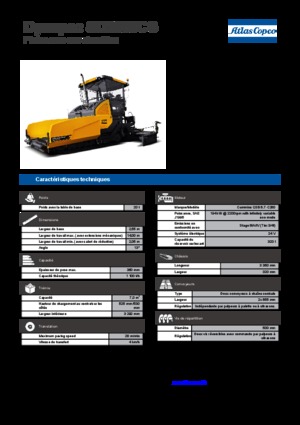 ट्रैक्ड एस्फाल्ट पेवर Dynapac SD 2550 CS