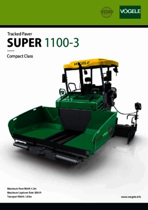ट्रैक्ड एस्फाल्ट पेवर Vögele Super 1100-3