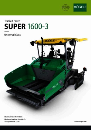 ट्रैक्ड एस्फाल्ट पेवर Vögele Super 1600-3