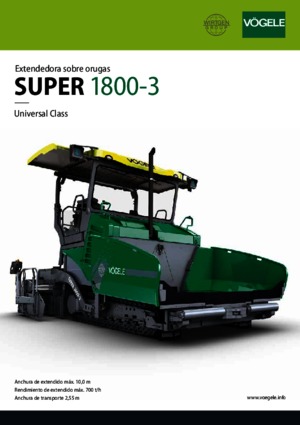 ट्रैक्ड एस्फाल्ट पेवर Vögele Super 1800-3