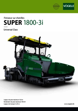 ट्रैक्ड एस्फाल्ट पेवर Vögele Super 1800-3i