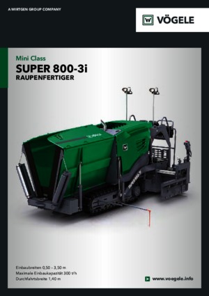 ट्रैक्ड एस्फाल्ट पेवर Vögele Super 800-3i