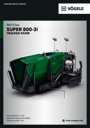 ट्रैक्ड एस्फाल्ट पेवर Vögele Super 800-3i
