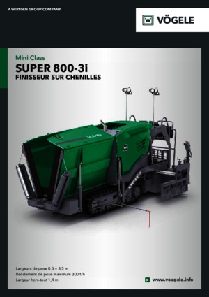 ट्रैक्ड एस्फाल्ट पेवर Vögele Super 800-3i