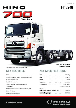 ट्रक ट्रैक्टर - ट्रैक्टर यूनिट Hino 700 FY 3248 8x4
