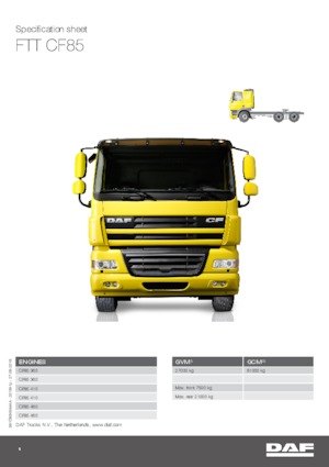 ट्रक ट्रैक्टर - ट्रैक्टर यूनिट DAF CF 85.360 FTT SLEEPER CAB