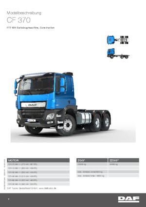 ट्रक ट्रैक्टर - ट्रैक्टर यूनिट DAF CF 370 FTT Construction