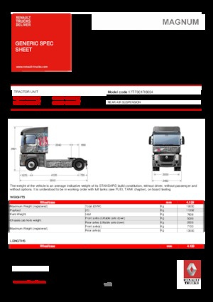 ट्रक ट्रैक्टर - ट्रैक्टर यूनिट Renault MAGNUM 440.19 4X2 T E5 - ROUTE 66