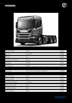 ट्रक ट्रैक्टर - ट्रैक्टर यूनिट Scania P 500 A6x2NA