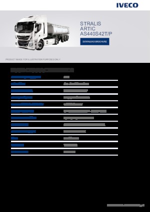 ट्रक ट्रैक्टर - ट्रैक्टर यूनिट Iveco STRALIS ARTIC AD440S48T/P