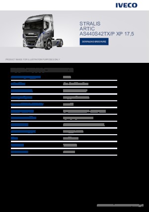 ट्रक ट्रैक्टर - ट्रैक्टर यूनिट Iveco STRALIS ARTIC AS440S42TX/P XP