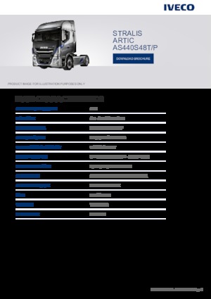 ट्रक ट्रैक्टर - ट्रैक्टर यूनिट Iveco STRALIS ARTIC AS440S48T/P