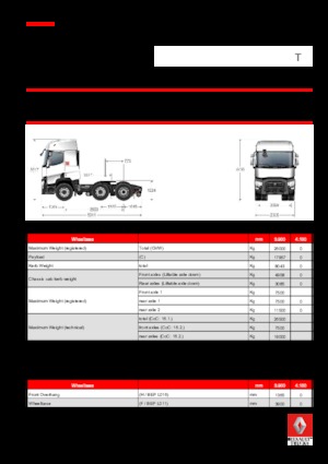 ट्रक ट्रैक्टर - ट्रैक्टर यूनिट Renault T 460.26 6X2 TML E6