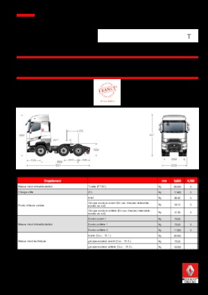 ट्रक ट्रैक्टर - ट्रैक्टर यूनिट Renault T HIGH 520 6x2 PUSHER E6