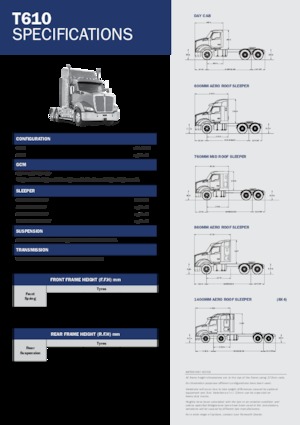 ट्रक ट्रैक्टर - ट्रैक्टर यूनिट Kenworth T610 Day Cab MX 15 6x4