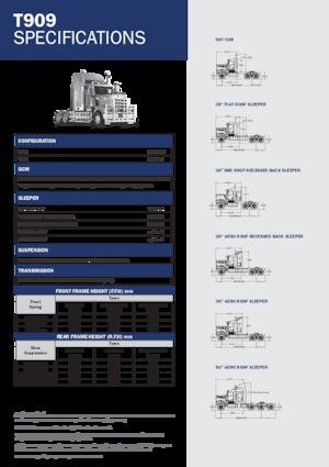ट्रक ट्रैक्टर - ट्रैक्टर यूनिट Kenworth T909 28” Flat roof X15 8x4