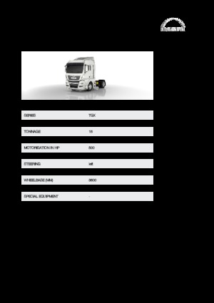 ट्रक ट्रैक्टर - ट्रैक्टर यूनिट MAN TGX 18.500