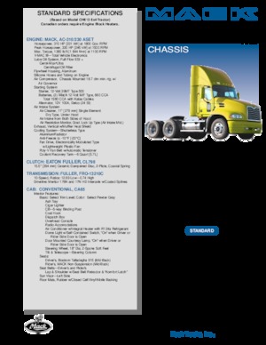 ट्रक ट्रैक्टर - ट्रैक्टर यूनिट Mack VISION CA65 Conventional CXN603 AC-460P ASET 6x4