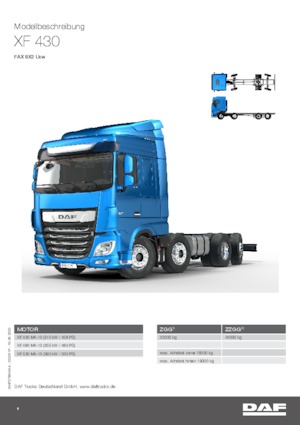 रिजिड चेसिस DAF XF 430 FAX