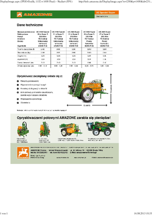ट्रेल्ड फील्ड स्प्रेयर Amazone UG 2200 Special (24)