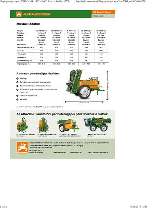 ट्रेल्ड फील्ड स्प्रेयर Amazone UG 2200 Special (24)
