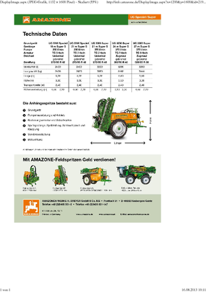 ट्रेल्ड फील्ड स्प्रेयर Amazone UG 2200 Special (15)