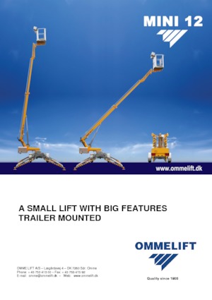 ट्रेलर माउंटेड टेलीस्कोपिक बूम लिफ्ट OMMELIFT Mini 12 EJ