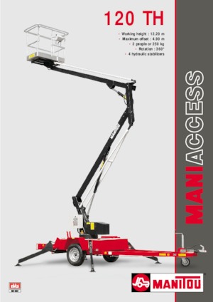 ट्रक माउंटेड आर्टिकुलेटिंग बूम लिफ्ट Manitou 120 TH