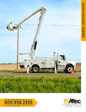 ट्रेलर माउंटेड आर्टिकुलेटिंग बूम लिफ्ट Altec AA55E+