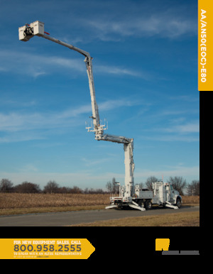 ट्रेलर माउंटेड आर्टिकुलेटिंग बूम लिफ्ट Altec AN50EOC-E80