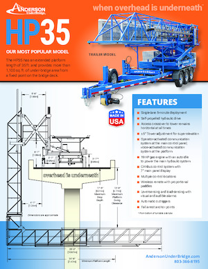 ट्रेलर माउंटेड आर्टिकुलेटिंग बूम लिफ्ट Anderson Hydra Platforms HP35