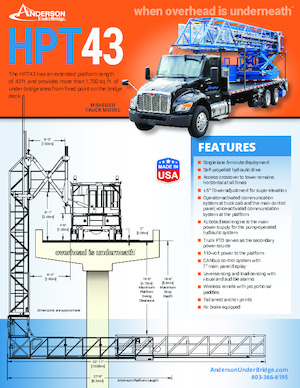 ट्रेलर माउंटेड आर्टिकुलेटिंग बूम लिफ्ट Anderson Hydra Platforms HPT 43