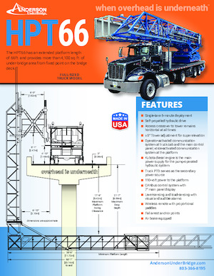 ट्रेलर माउंटेड आर्टिकुलेटिंग बूम लिफ्ट Anderson Hydra Platforms HPT 66