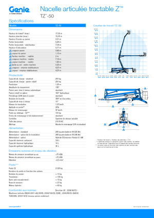 ट्रक माउंटेड आर्टिकुलेटिंग बूम लिफ्ट Genie TZ50/30 BI-energy