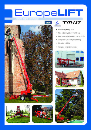 ट्रेलर माउंटेड टेलीस्कोपिक बूम लिफ्ट EuropeLift TM 13 T
