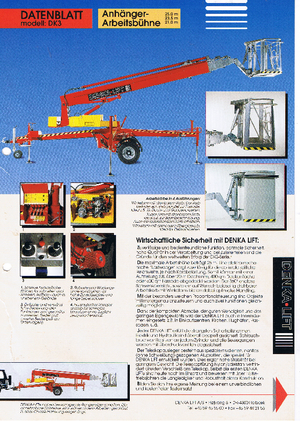 ट्रेलर माउंटेड टेलीस्कोपिक बूम लिफ्ट Denka-Lift - Rothlehner 2100 DK 3 MK 24