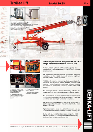 ट्रेलर माउंटेड टेलीस्कोपिक बूम लिफ्ट Denka-Lift - Rothlehner DK 25