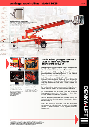 ट्रेलर माउंटेड टेलीस्कोपिक बूम लिफ्ट Denka-Lift - Rothlehner DK 25