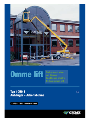 ट्रेलर माउंटेड टेलीस्कोपिक बूम लिफ्ट OMMELIFT Omme 1050E