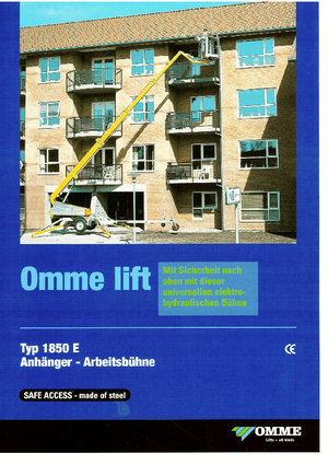 ट्रेलर माउंटेड टेलीस्कोपिक बूम लिफ्ट OMMELIFT Omme 1850EB
