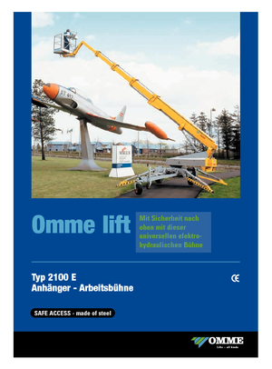 ट्रेलर माउंटेड टेलीस्कोपिक बूम लिफ्ट OMMELIFT Omme 2100EB