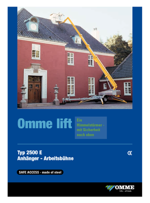 ट्रेलर माउंटेड टेलीस्कोपिक बूम लिफ्ट OMMELIFT Omme 2500EBB