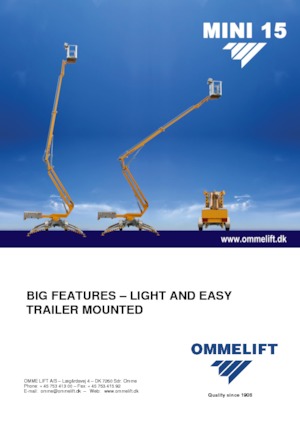ट्रेलर माउंटेड टेलीस्कोपिक बूम लिफ्ट OMMELIFT Mini 15 EXJ