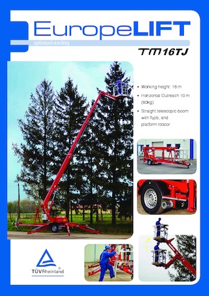 ट्रेलर माउंटेड टेलीस्कोपिक बूम लिफ्ट EuropeLift TM 16 TJ